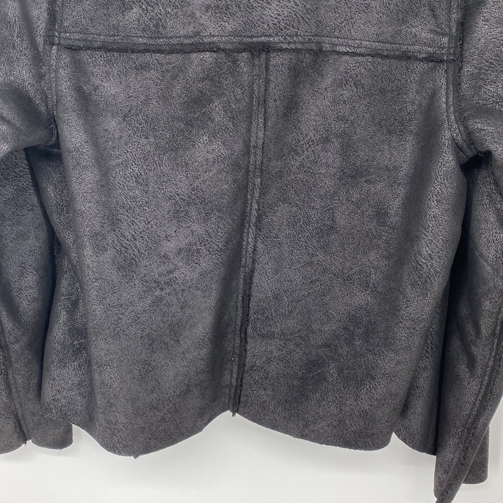 Chaser Faux Suede Shearling Reversible Waterfall Neck Jacket NWT Size Small - Picture 7 of 9